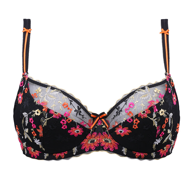 Biustonosz Abigeil czarno-pomarańczowy B150 Semi Soft