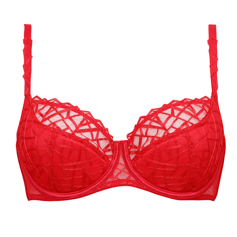 Biustonosz Diamond czerwony B150 Semi Soft