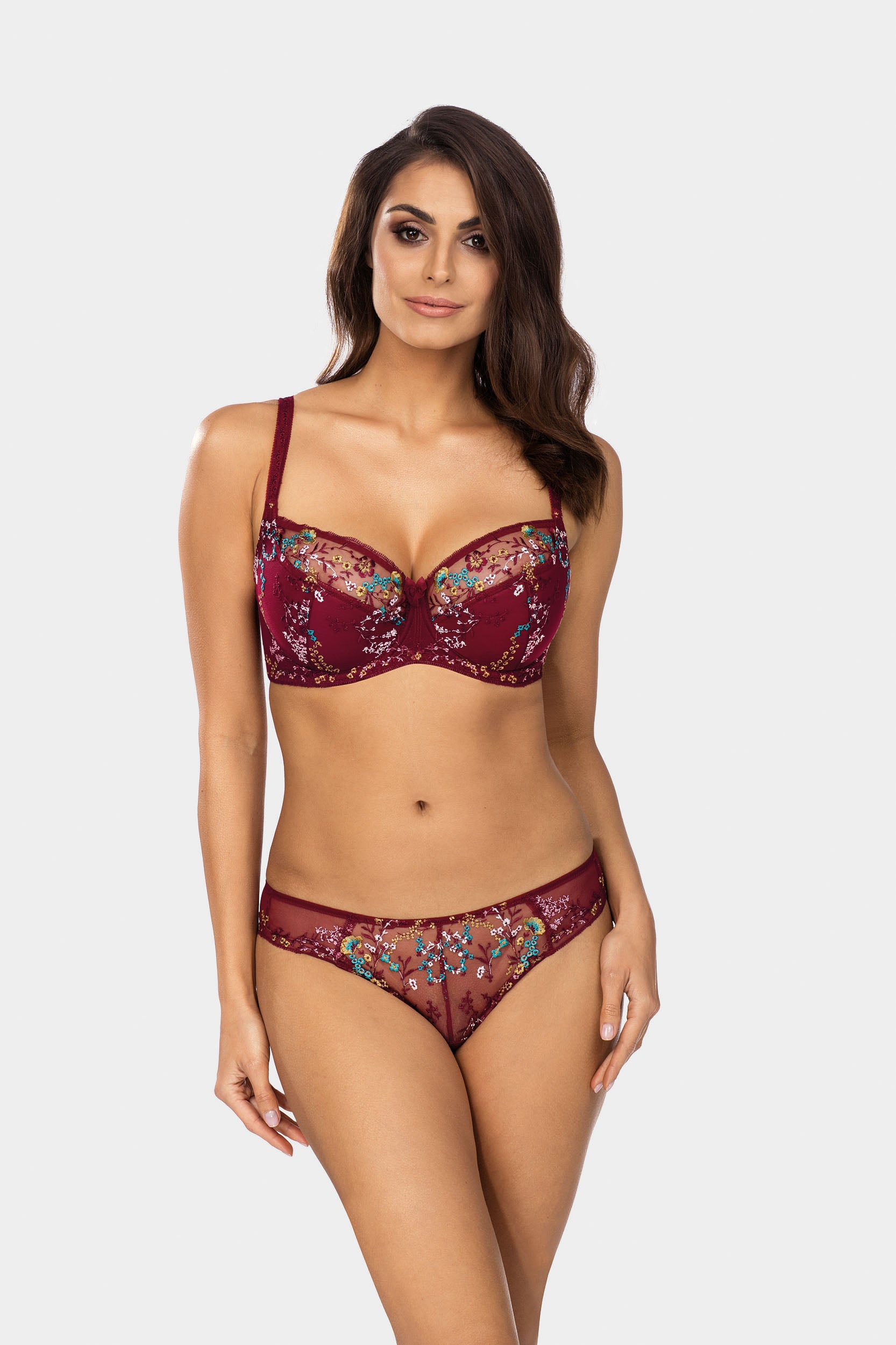 Biustonosz Sansa bordowy B150 Semi Soft