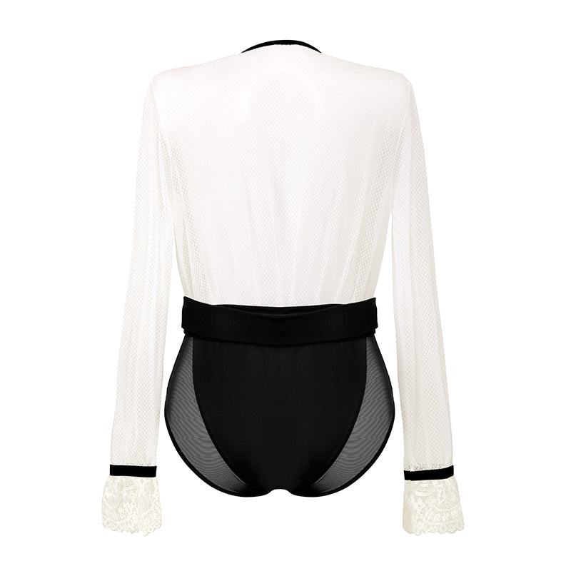 Body Blanche śmietankowo-czarny D921