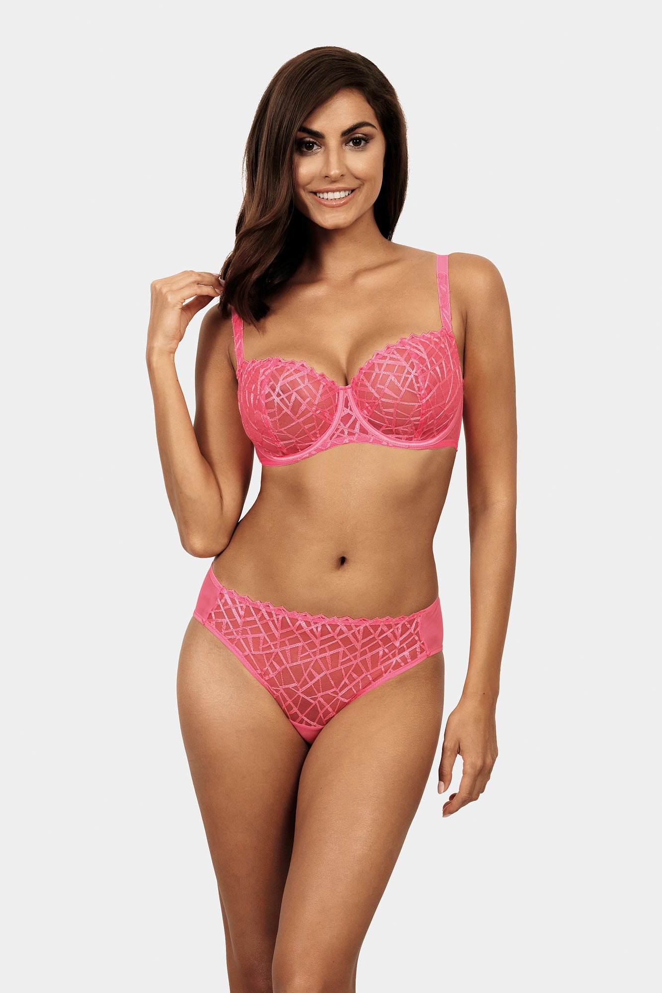 Biustonosz Diamond różowy B139 Soft Balconette