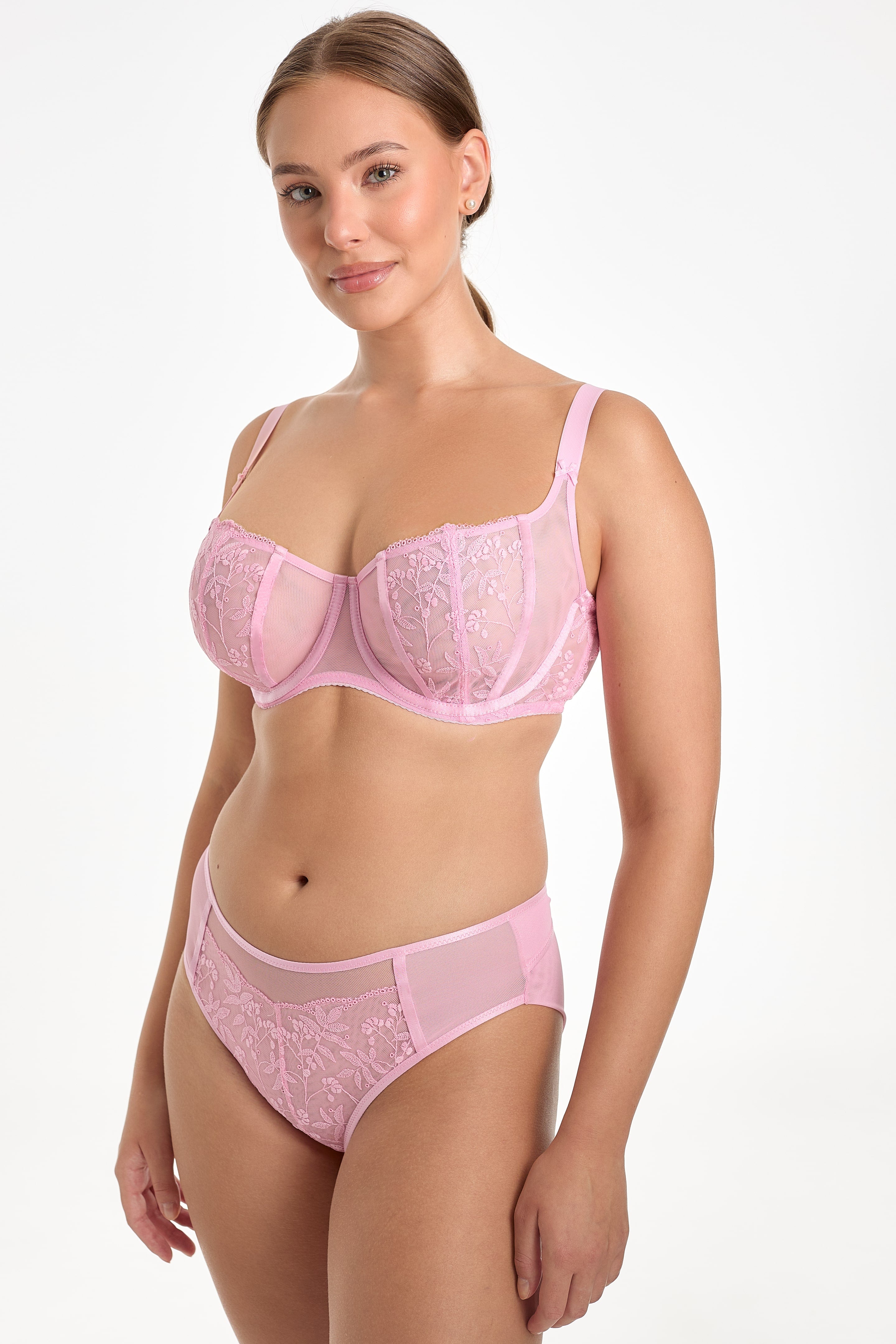 Biustonosz Fiora różowy B136 Soft Balconette