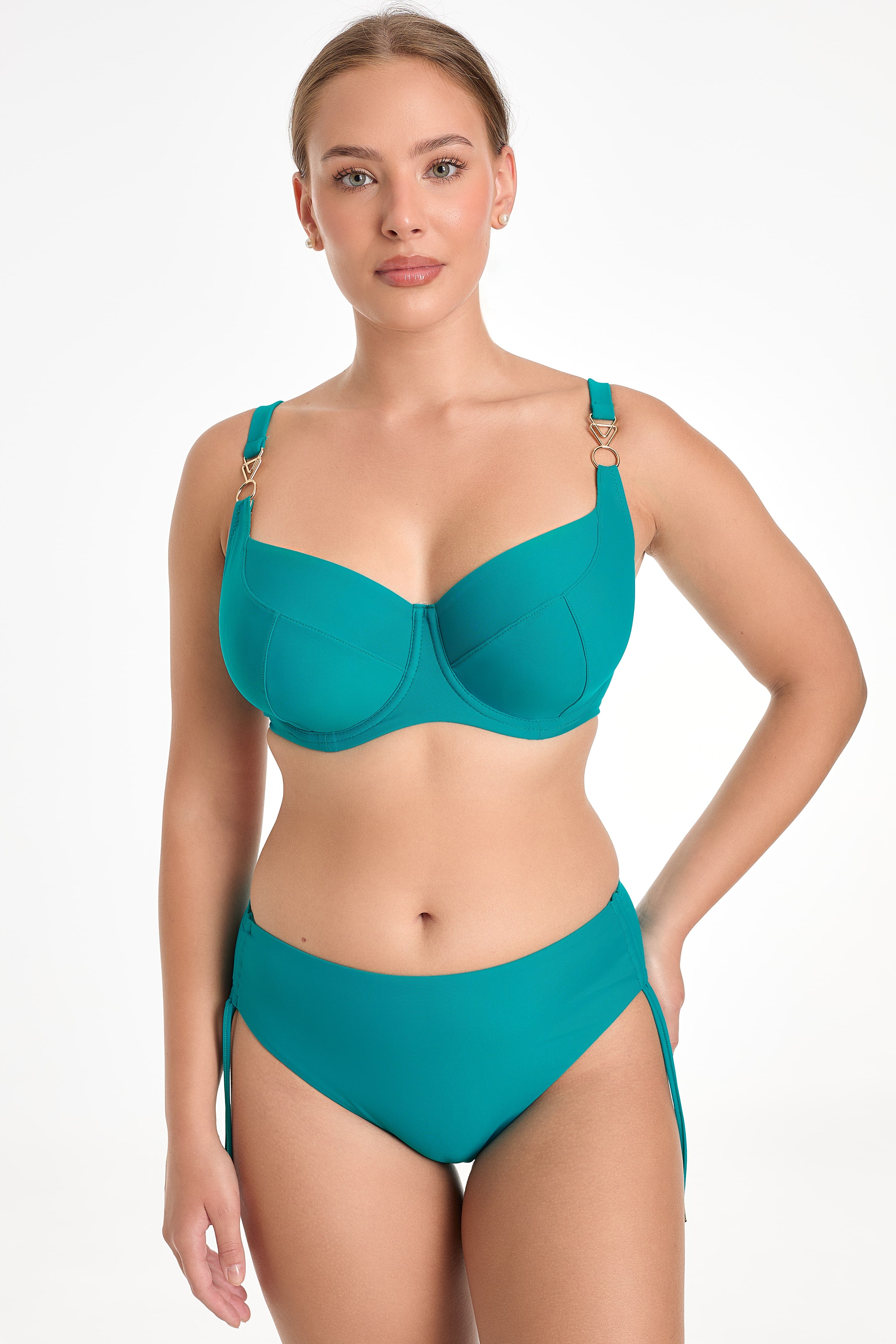 Biustonosz plażowy Capri szmaragdowy KB161 Soft Full Cup