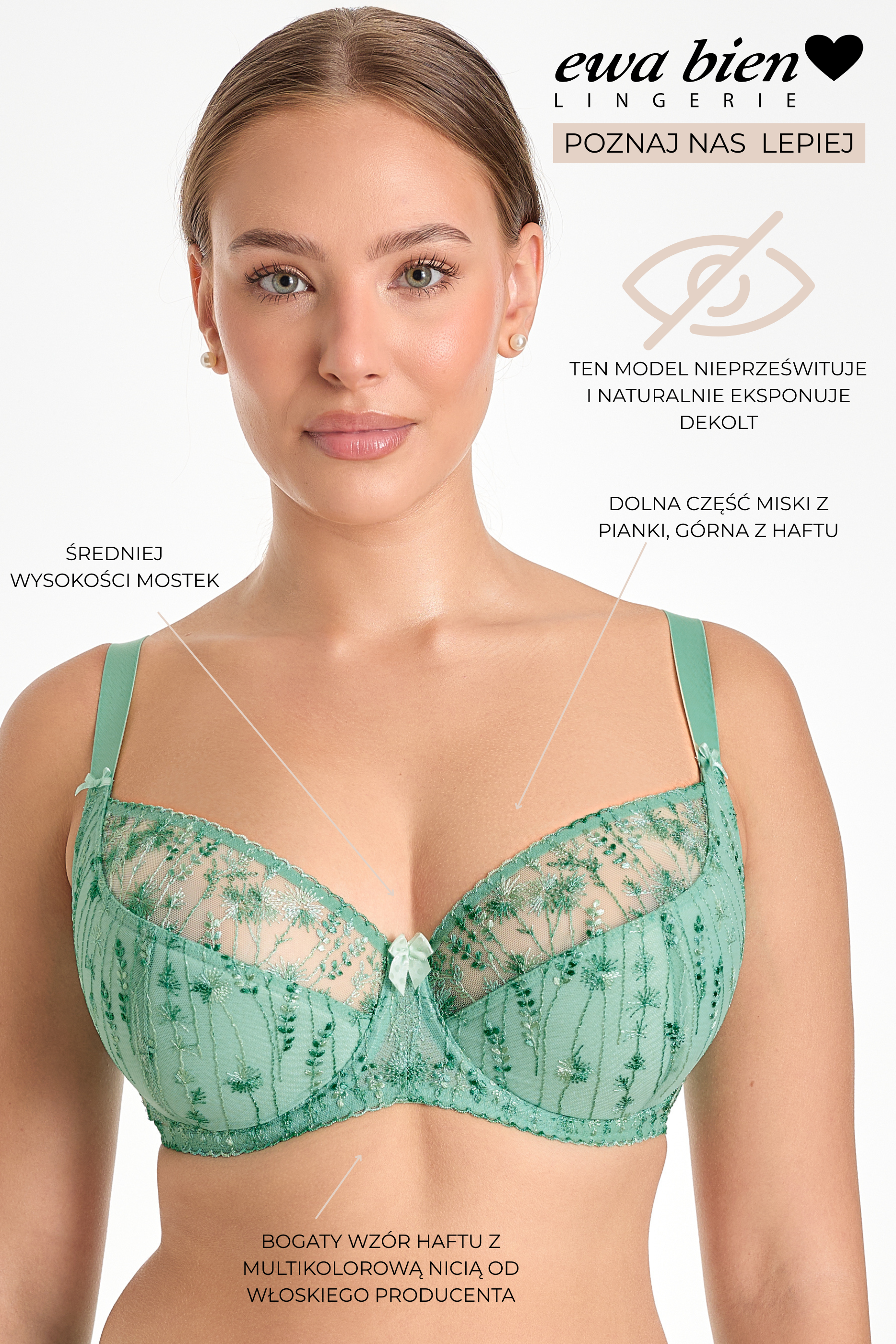 Biustonosz Sovana zielony B150 Semi Soft