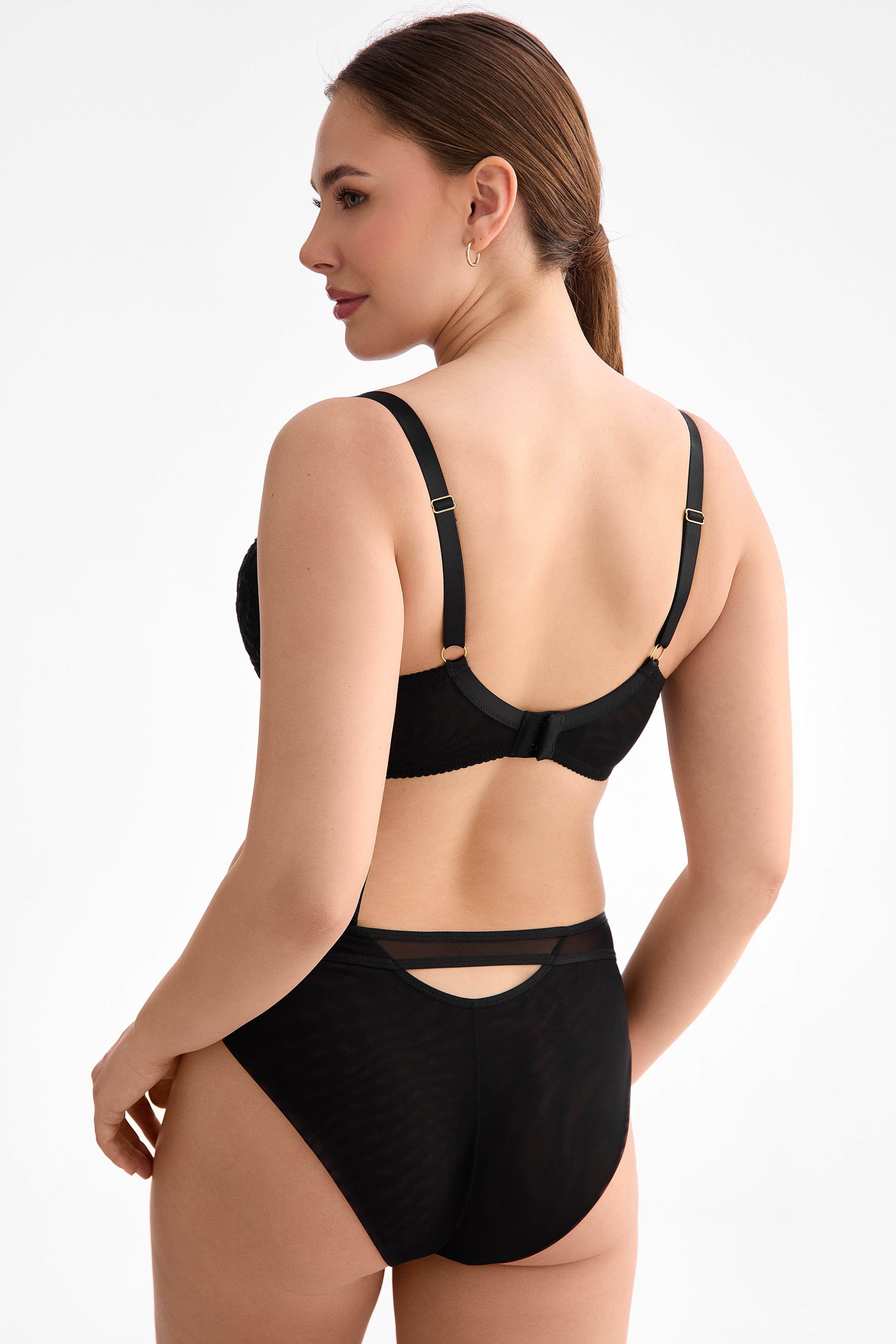Biustonosz Fiora czarny B214 Push Up