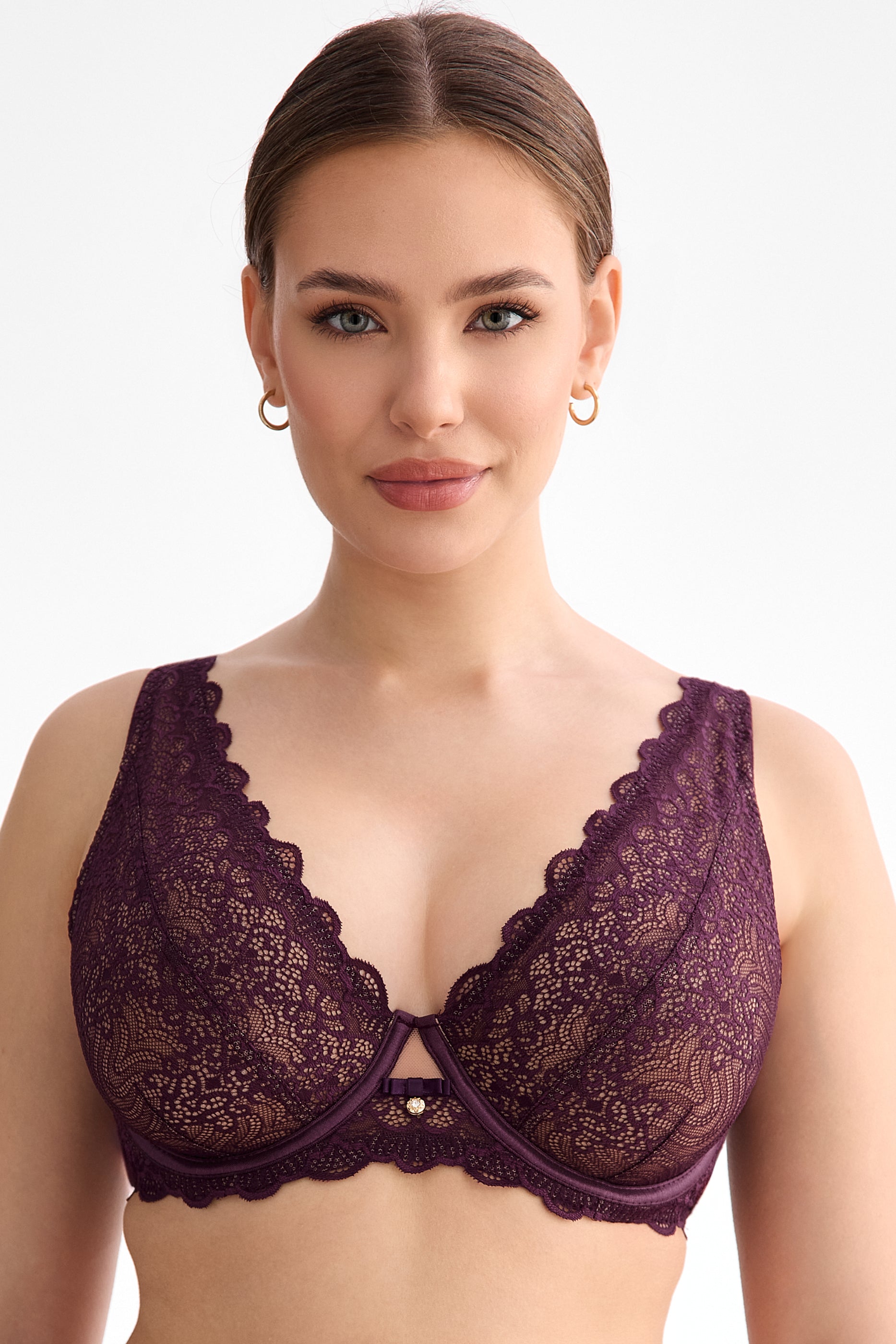 Biustonosz Maribel ciemna śliwka B862 Soft Bralette