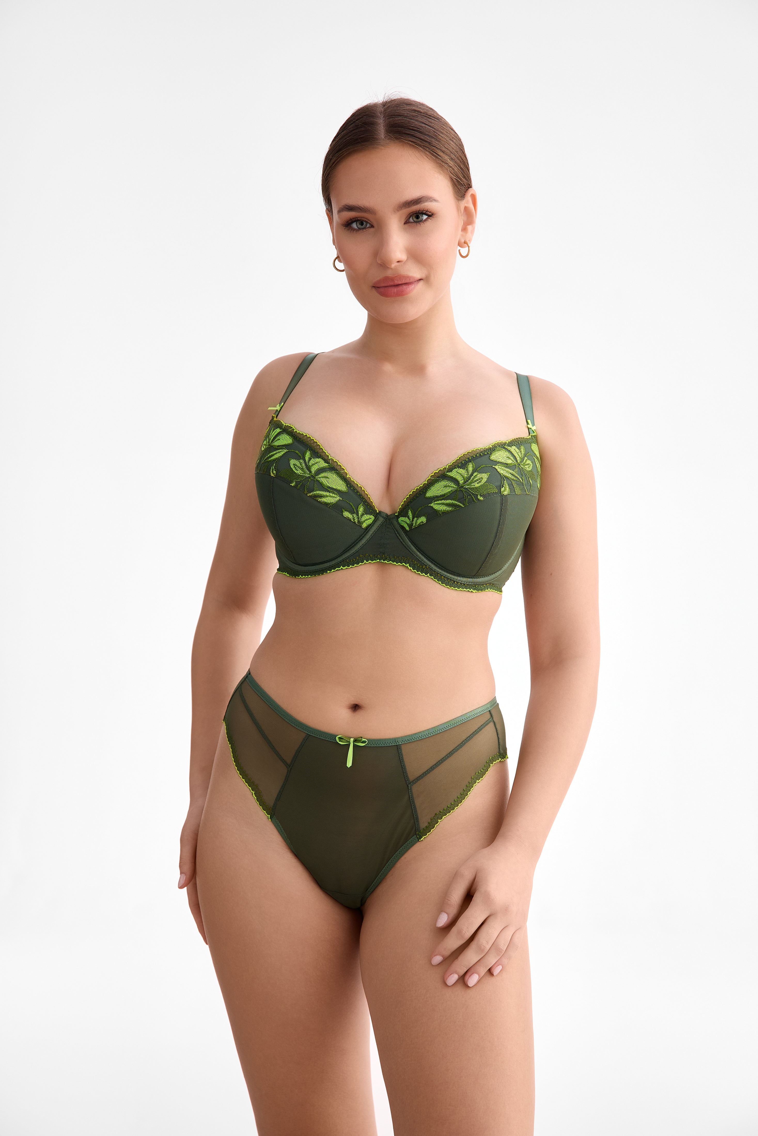 Biustonosz Olivia zielony B214 Push Up