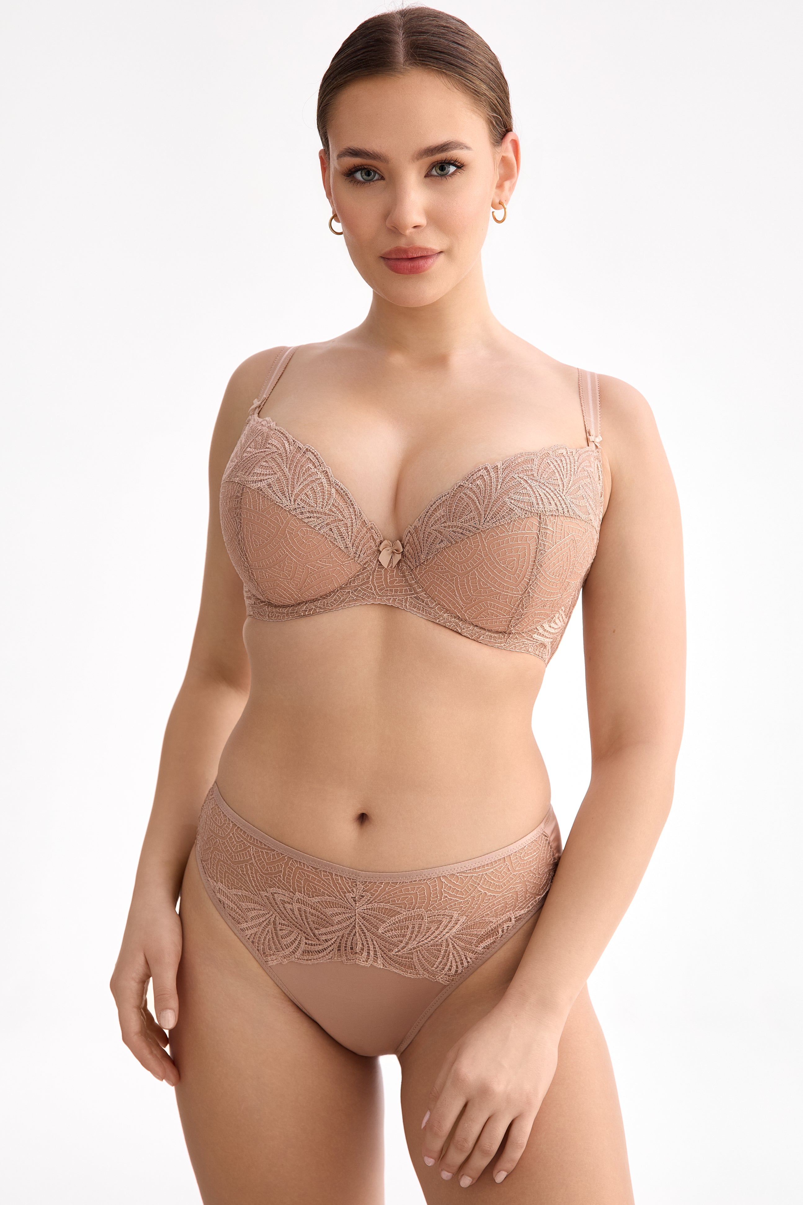 Biustonosz Rina beżowy B214 Push Up