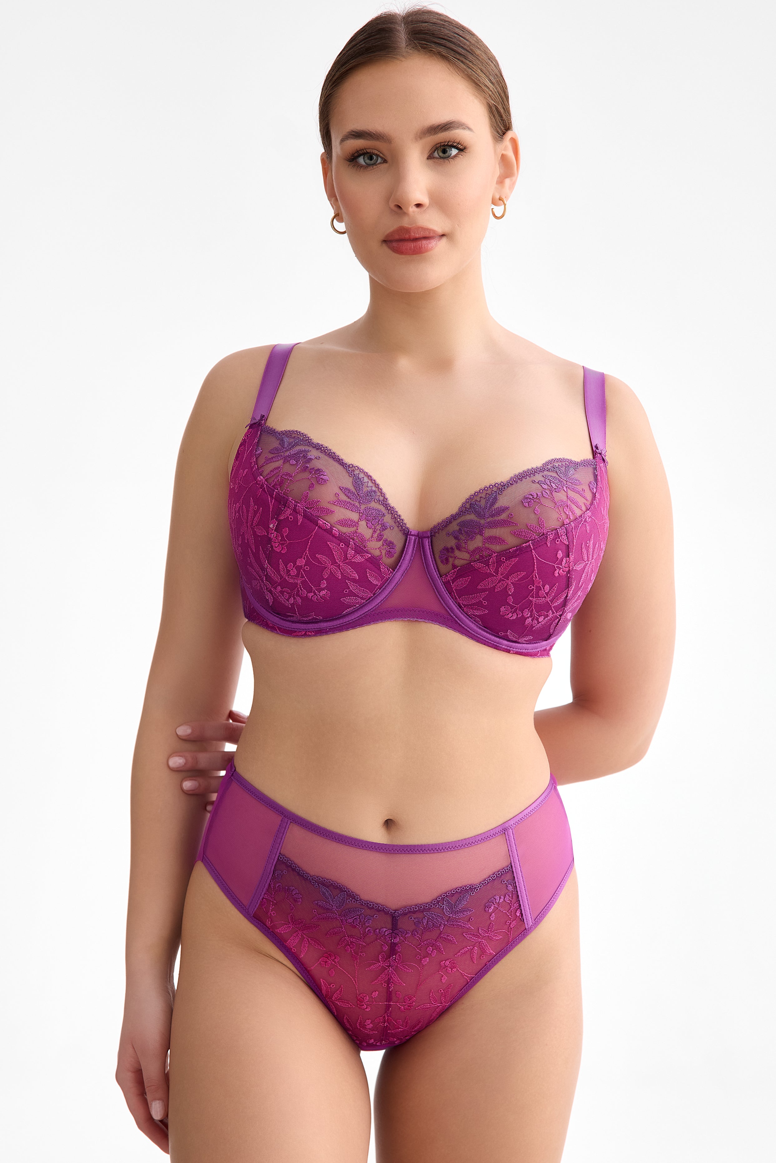 Biustonosz Fiora fuksja-ombre B150 Semi Soft