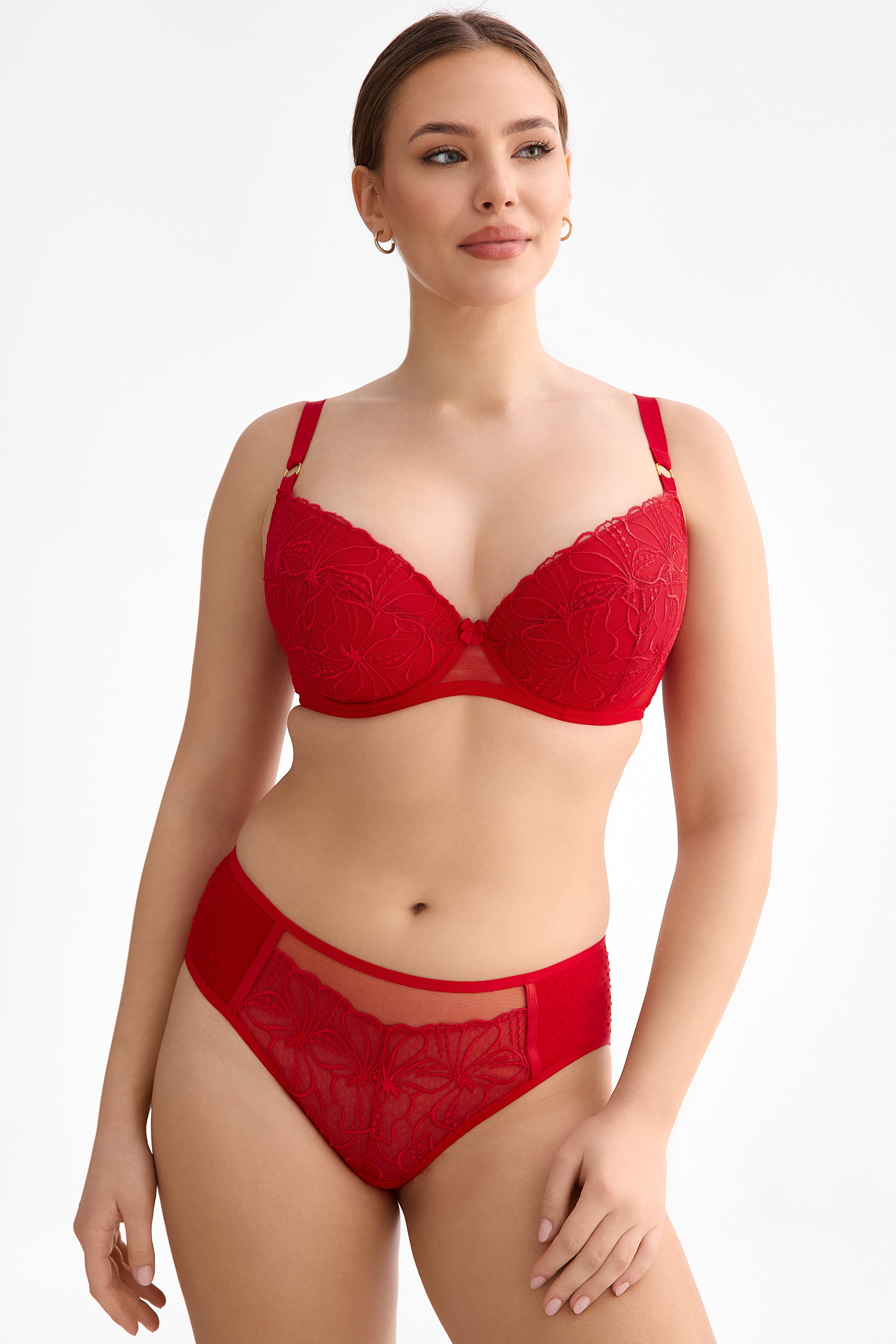 Biustonosz Harper czerwony B214 Push Up