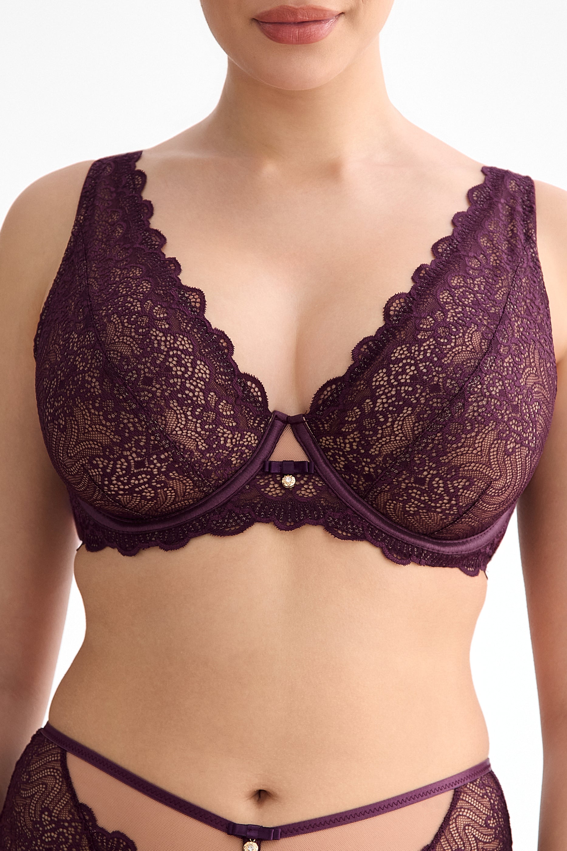 Biustonosz Maribel ciemna śliwka B862 Soft Bralette