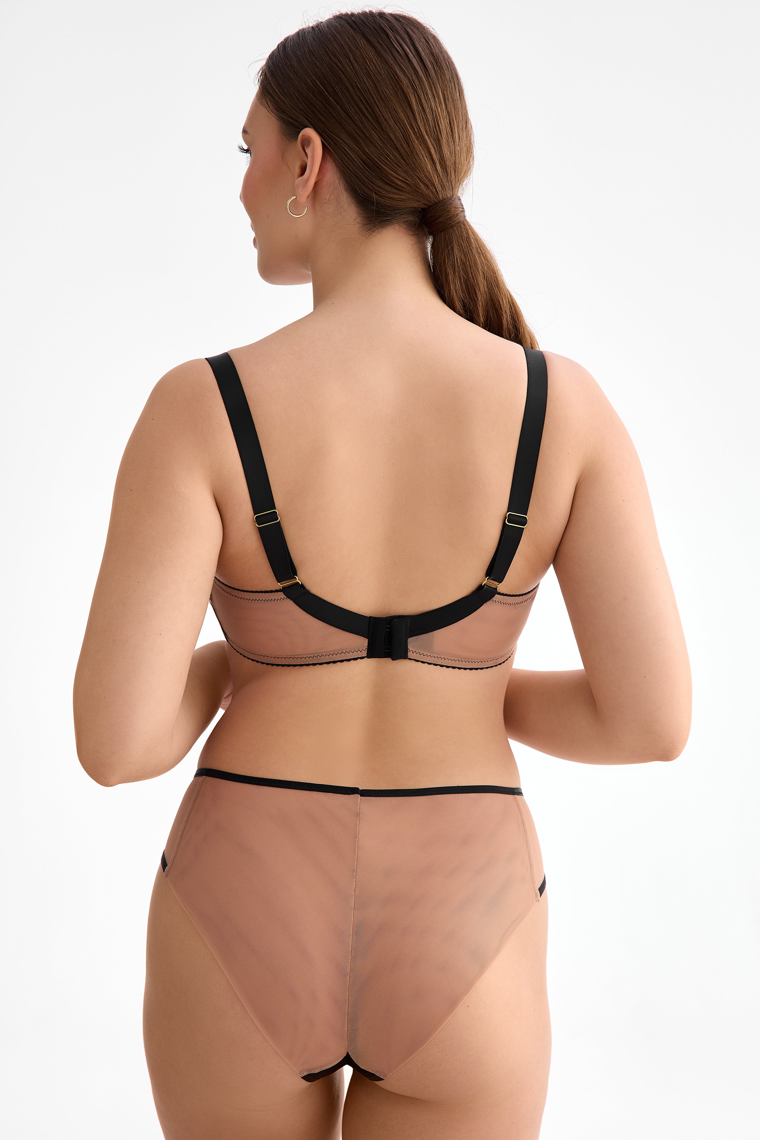 Biustonosz Salma beżowo-czarny B161 Soft
